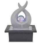 vidaXL Fântână de interior cu iluminare LED, polirășină