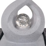 vidaXL Fântână de interior cu iluminare LED, polirășină