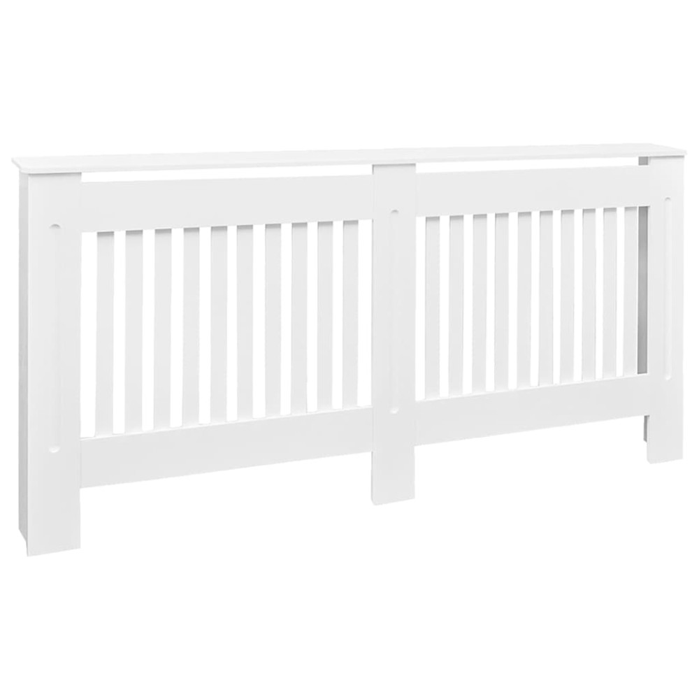 vidaXL Mască pentru calorifer, MDF, 172 cm, alb