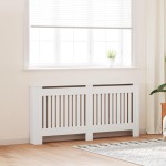 vidaXL Mască pentru calorifer, MDF, 172 cm, alb vidaXL Mască pentru calorifer, MDF, 172 cm, alb