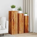 vidaXL Suport plante 3 piese Lemn masiv de palisandru Maro vidaXL Suport plante 3 piese Lemn masiv de palisandru Maro