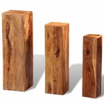 vidaXL Suport plante 3 piese Lemn masiv de palisandru Maro vidaXL Suport plante 3 piese Lemn masiv de palisandru Maro