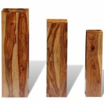 vidaXL Suport plante 3 piese Lemn masiv de palisandru Maro vidaXL Suport plante 3 piese Lemn masiv de palisandru Maro