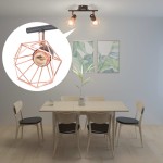 vidaXL Lampă de plafon cu 2 spoturi E14, negru și bronz vidaXL Lampă de plafon cu 2 spoturi E14, negru și bronz
