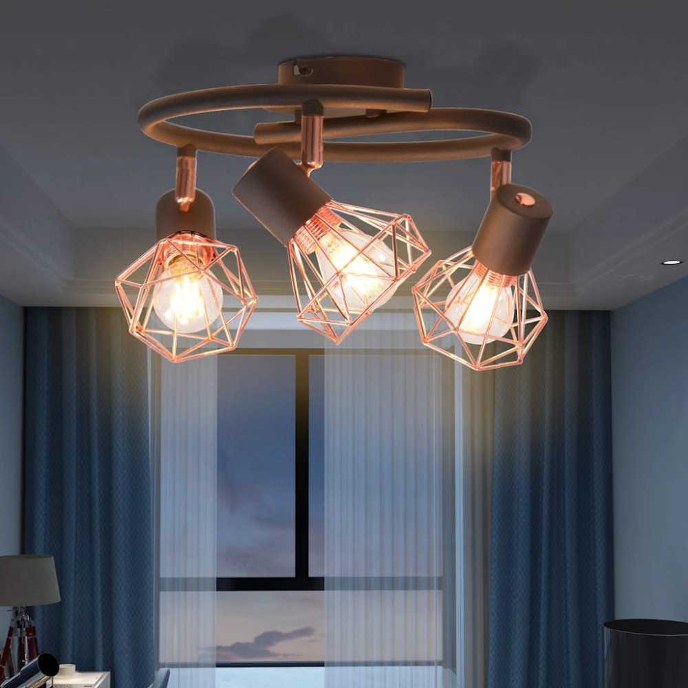 vidaXL Lustră cu 3 becuri LED cu filament, 12 W