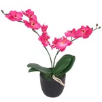 vidaXL Plantă artificială orhidee cu ghiveci, 30 cm, roșu vidaXL Plantă artificială orhidee cu ghiveci, 30 cm, roșu