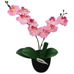 vidaXL Plantă artificială orhidee cu ghiveci, 30 cm, roz vidaXL Plantă artificială orhidee cu ghiveci, 30 cm, roz