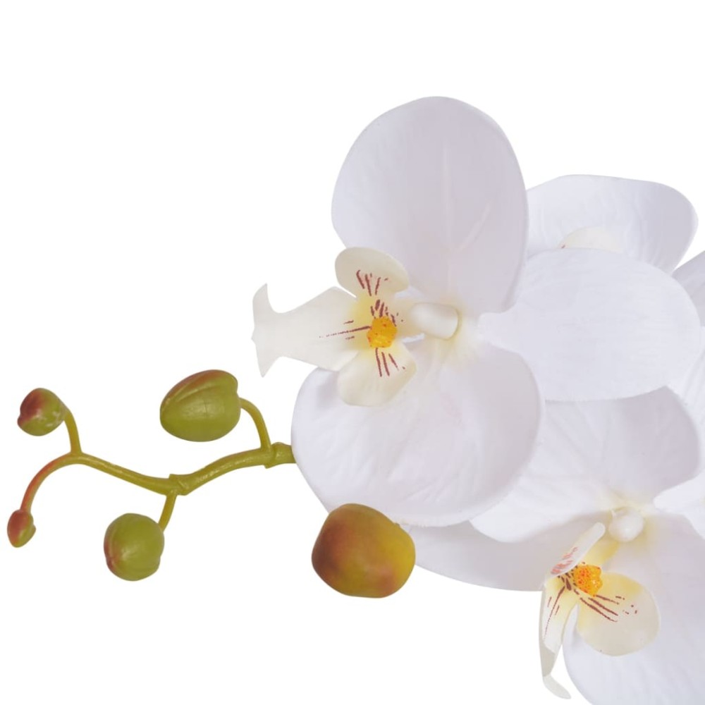 vidaXL Plantă artificială orhidee cu ghiveci, 65 cm, alb