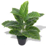 vidaXL Plantă artificială Taro cu ghiveci, 45 cm, verde vidaXL Plantă artificială Taro cu ghiveci, 45 cm, verde