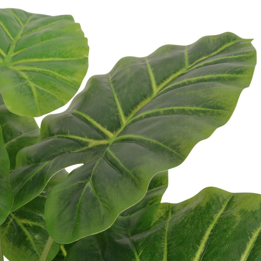 vidaXL Plantă artificială Taro cu ghiveci, 85 cm, verde