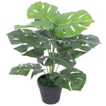 vidaXL Plantă artificială Monstera cu ghiveci, 45 cm, verde vidaXL Plantă artificială Monstera cu ghiveci, 45 cm, verde