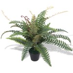 vidaXL Ferigă artificială cu ghiveci, 60 cm, verde vidaXL Ferigă artificială cu ghiveci, 60 cm, verde