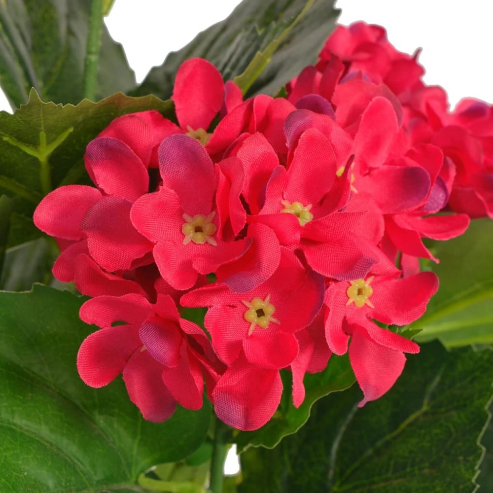 vidaXL Hortensie artificială cu ghiveci 60 cm, roșie