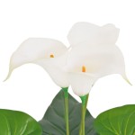 vidaXL Floare de cală crin artificială cu ghiveci, 85 cm, alb vidaXL Floare de cală crin artificială cu ghiveci, 85 cm, alb