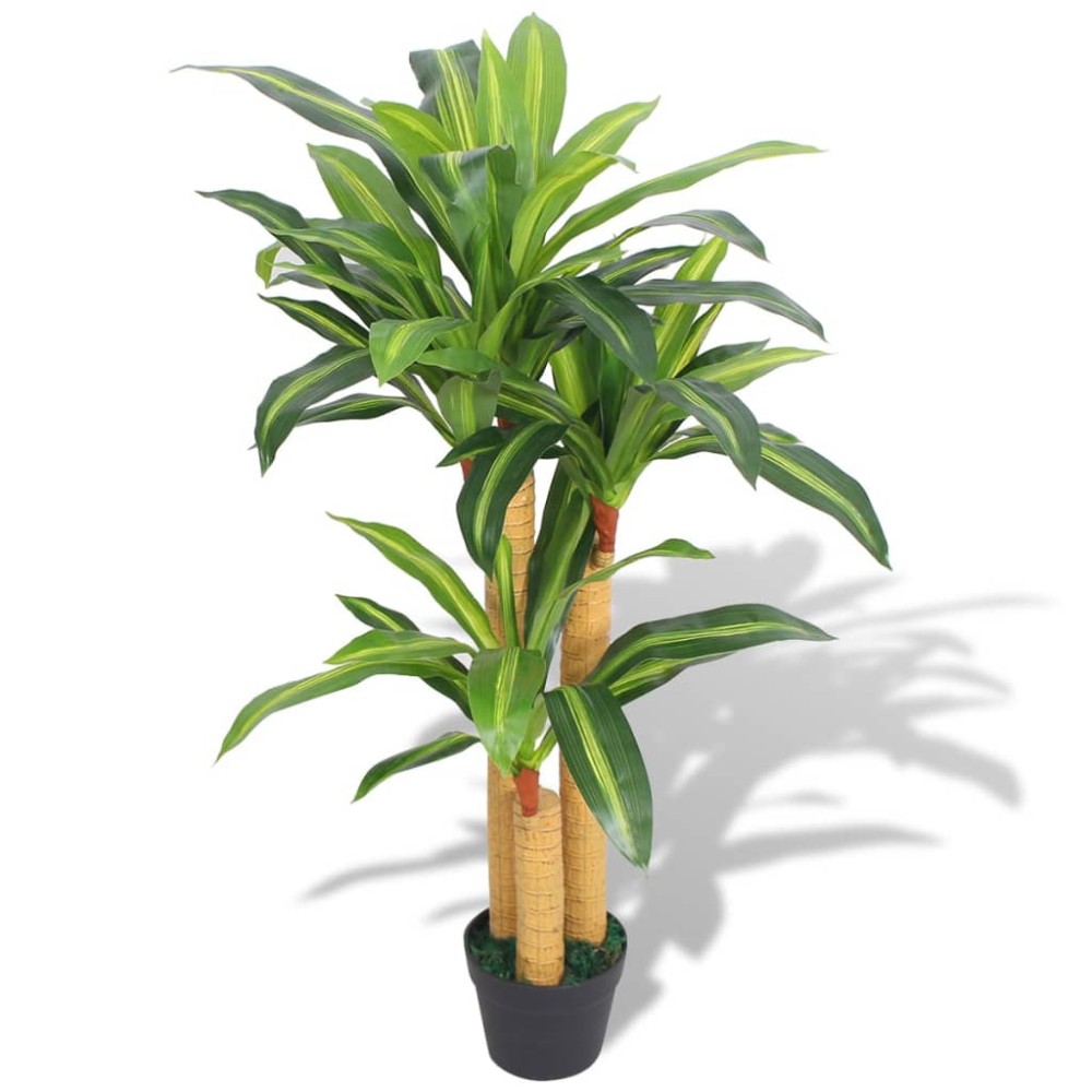 vidaXL Plantă Dracena artificială cu ghiveci, 100 cm, verde