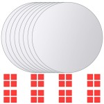 vidaXL Plăci de oglindă rotunde, sticlă, 8 buc vidaXL Plăci de oglindă rotunde, sticlă, 8 buc