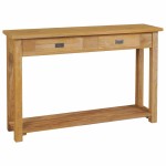 vidaXL Masă consolă din lemn masiv de tec, 120 x 30 x 80 cm vidaXL Masă consolă din lemn masiv de tec, 120 x 30 x 80 cm