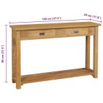 vidaXL Masă consolă din lemn masiv de tec, 120 x 30 x 80 cm vidaXL Masă consolă din lemn masiv de tec, 120 x 30 x 80 cm