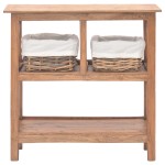 vidaXL Masă consolă, 69x28x70 cm, lemn masiv de mahon