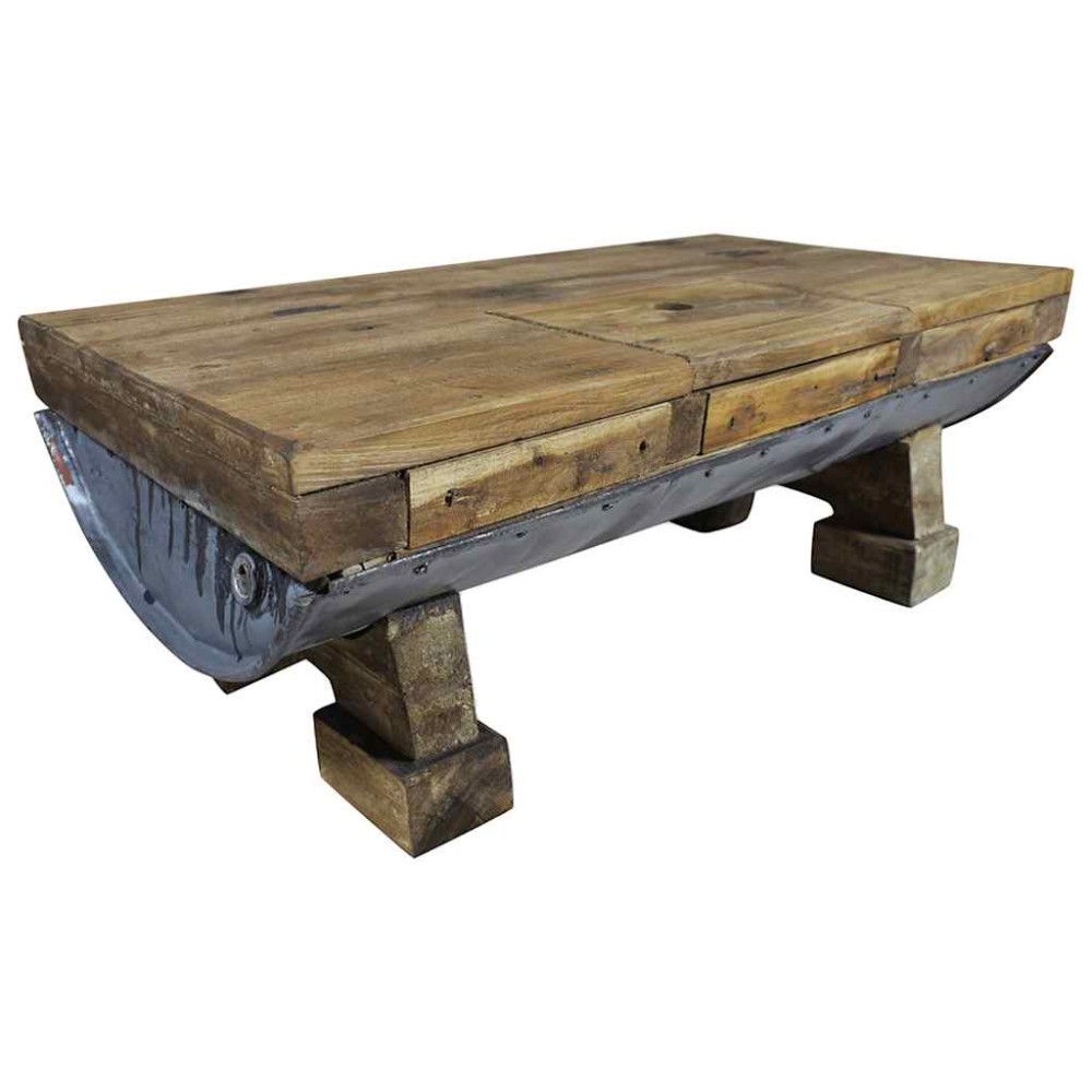 vidaXL Măsuță de cafea, 90x50x35 cm, amestec lemn reciclat