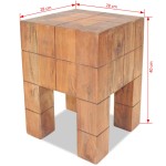 vidaXL Taburet, lemn masiv de mahon