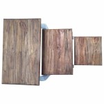 vidaXL Set mese suprapuse, 3 piese, lemn masiv de mahon vidaXL Set mese suprapuse, 3 piese, lemn masiv de mahon