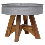 vidaXL Măsuță de cafea, argintiu, 60x45 cm, amestec lemn reciclat vidaXL Măsuță de cafea, argintiu, 60x45 cm, amestec lemn reciclat