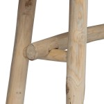 vidaXL Bancă din piele de capră și tec