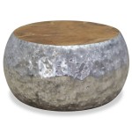 vidaXL Măsuță de cafea din aluminiu și tec, 60 x 60 x 30 cm vidaXL Măsuță de cafea din aluminiu și tec, 60 x 60 x 30 cm