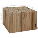 vidaXL Măsuță de cafea, lemn de tec natural, 50 x 50 x 35 cm vidaXL Măsuță de cafea, lemn de tec natural, 50 x 50 x 35 cm