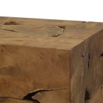 vidaXL Măsuță de cafea, 50 x 50 x 35 cm, lemn de tec natural, maro vidaXL Măsuță de cafea, 50 x 50 x 35 cm, lemn de tec natural, maro