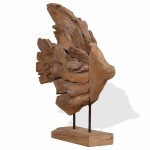 vidaXL Sculptură pește Teak 40x12x57 cm