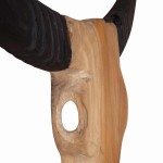 vidaXL Sculptură craniu de taur, 66x15x88 cm, tec vidaXL Sculptură craniu de taur, 66x15x88 cm, tec