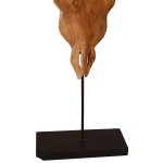 vidaXL Sculptură craniu de taur, 66x15x88 cm, tec vidaXL Sculptură craniu de taur, 66x15x88 cm, tec