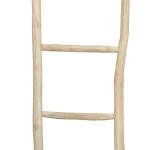 vidaXL Scară pentru prosoape cu 5 trepte, tec, 45x150 cm, natural vidaXL Scară pentru prosoape cu 5 trepte, tec, 45x150 cm, natural