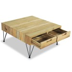 vidaXL Măsuță de cafea, 80 x 80 x 40 cm, lemn de tec masiv vidaXL Măsuță de cafea, 80 x 80 x 40 cm, lemn de tec masiv