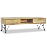 vidaXL Comodă TV, 120 x 35 x 35 cm, lemn masiv de tec
