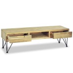 vidaXL Comodă TV, 120 x 35 x 35 cm, lemn masiv de tec