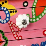 vidaXL Masă consolă, lemn masiv de mango, roz, pictat manual