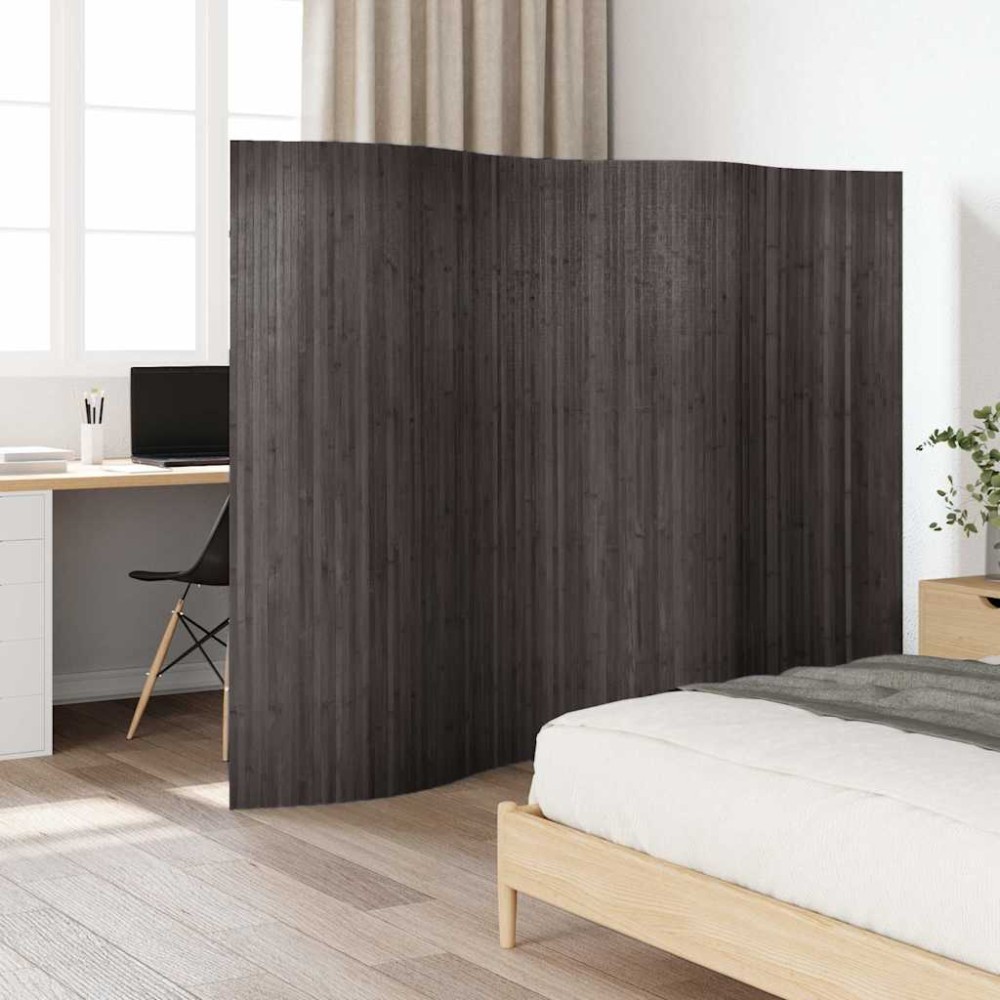 vidaXL Paravan de cameră din bambus, gri, 250 x 165 cm