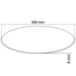 vidaXL Blat de masă din sticlă securizată rotund 500 mm vidaXL Blat de masă din sticlă securizată rotund 500 mm