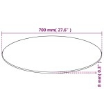 vidaXL Blat de masă din sticlă securizată, rotund, 700 mm vidaXL Blat de masă din sticlă securizată, rotund, 700 mm