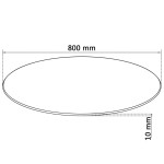 vidaXL Blat masă din sticlă securizată, rotund, 800 mm vidaXL Blat masă din sticlă securizată, rotund, 800 mm
