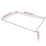 vidaXL Blat de masă, sticlă securizată, dreptunghiular, 1000 x 620 mm