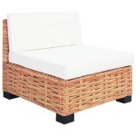 vidaXL Set mobilier cu canapea 27 piese, culoare naturală, ratan vidaXL Set mobilier cu canapea 27 piese, culoare naturală, ratan
