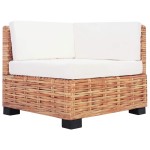 vidaXL Set canapea, 18 piese, ratan natural