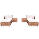 vidaXL Set canapea, 16 piese, ratan natural vidaXL Set canapea, 16 piese, ratan natural