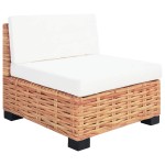 vidaXL Set mobilier cu canapea 14 piese, culoare naturală, ratan vidaXL Set mobilier cu canapea 14 piese, culoare naturală, ratan