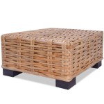 vidaXL Măsuță de cafea, 45x45x30 cm, ratan natural vidaXL Măsuță de cafea, 45x45x30 cm, ratan natural