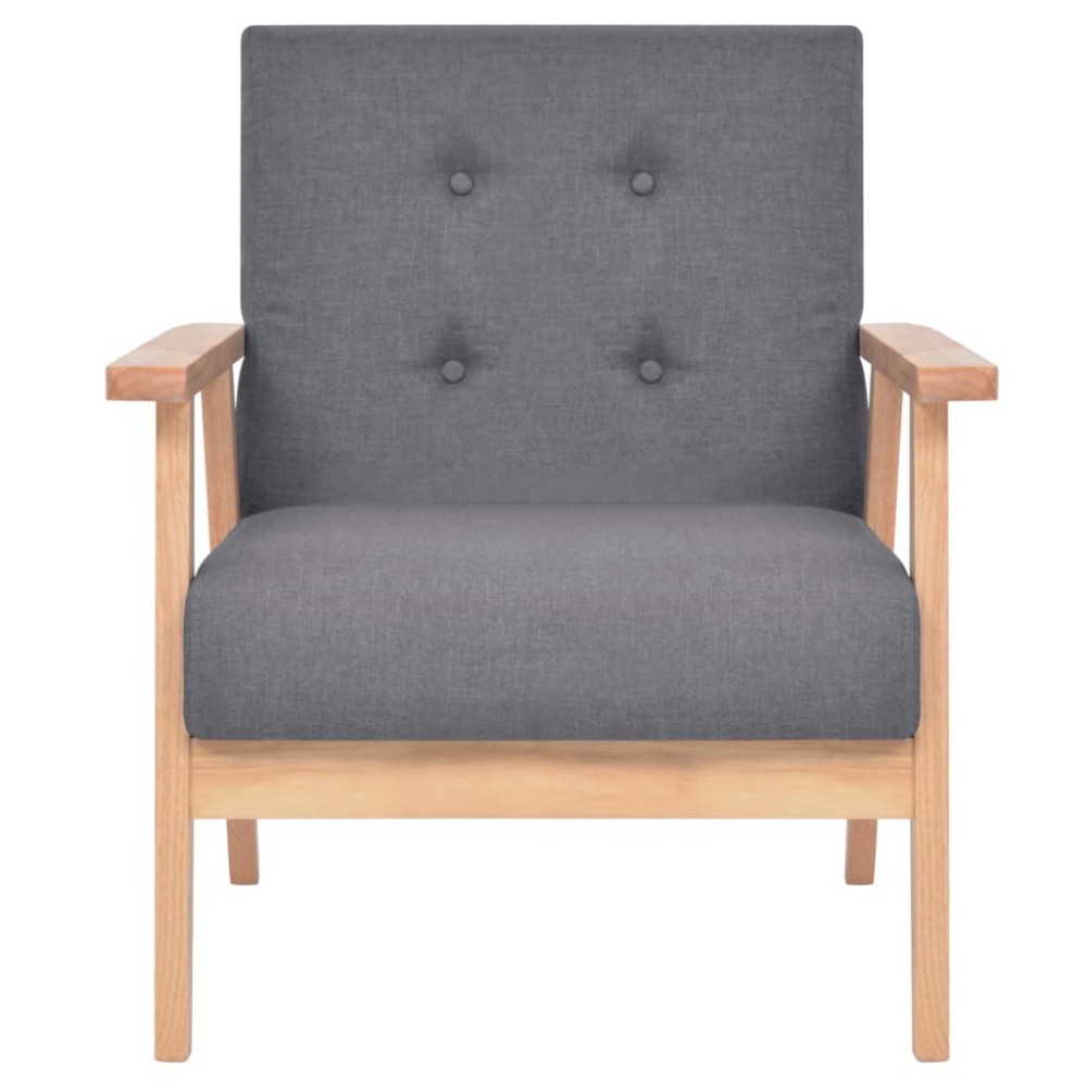 vidaXL Fotoliu, gri închis, material textil
